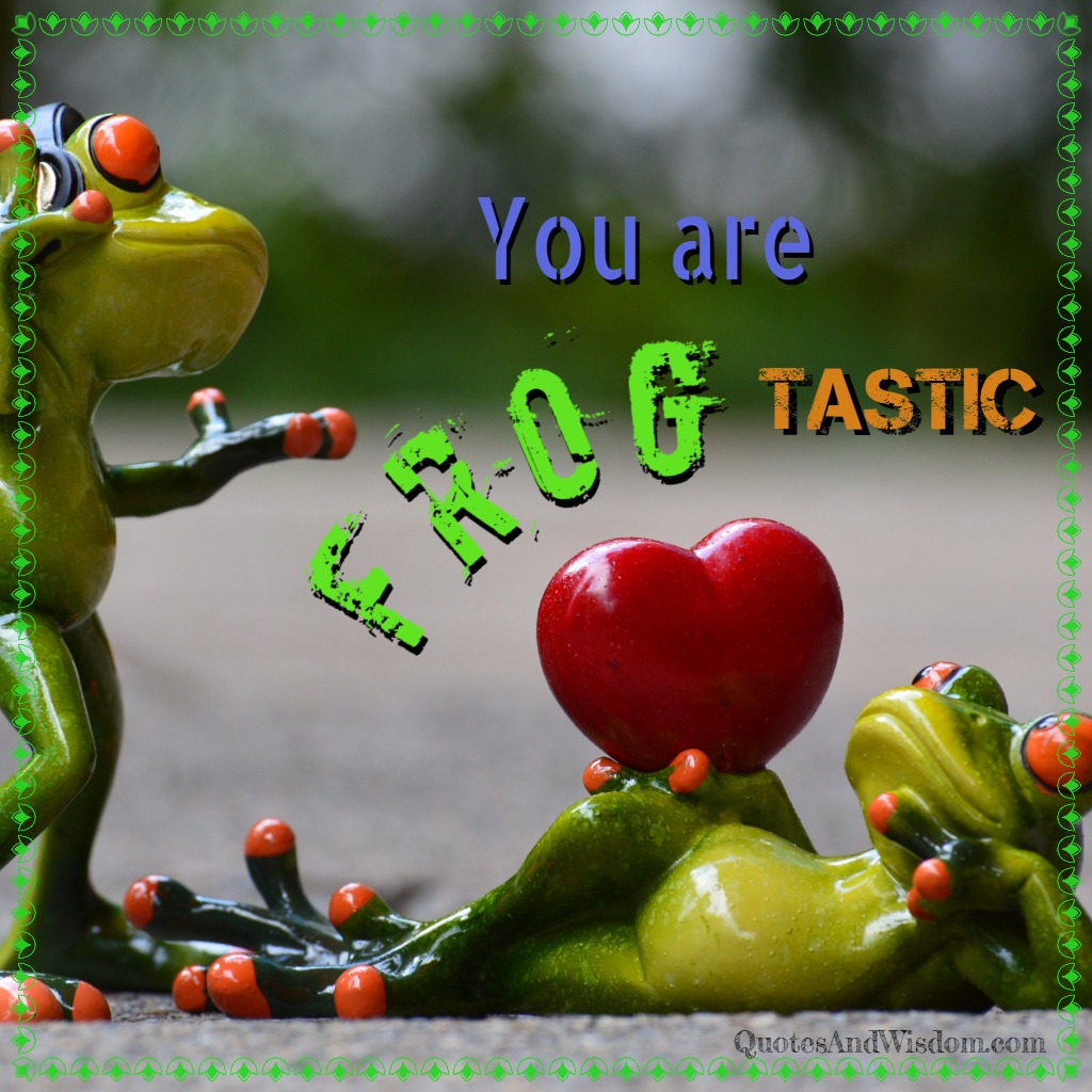 QuotesAndWisdom.com - Quote: You are frogtastic